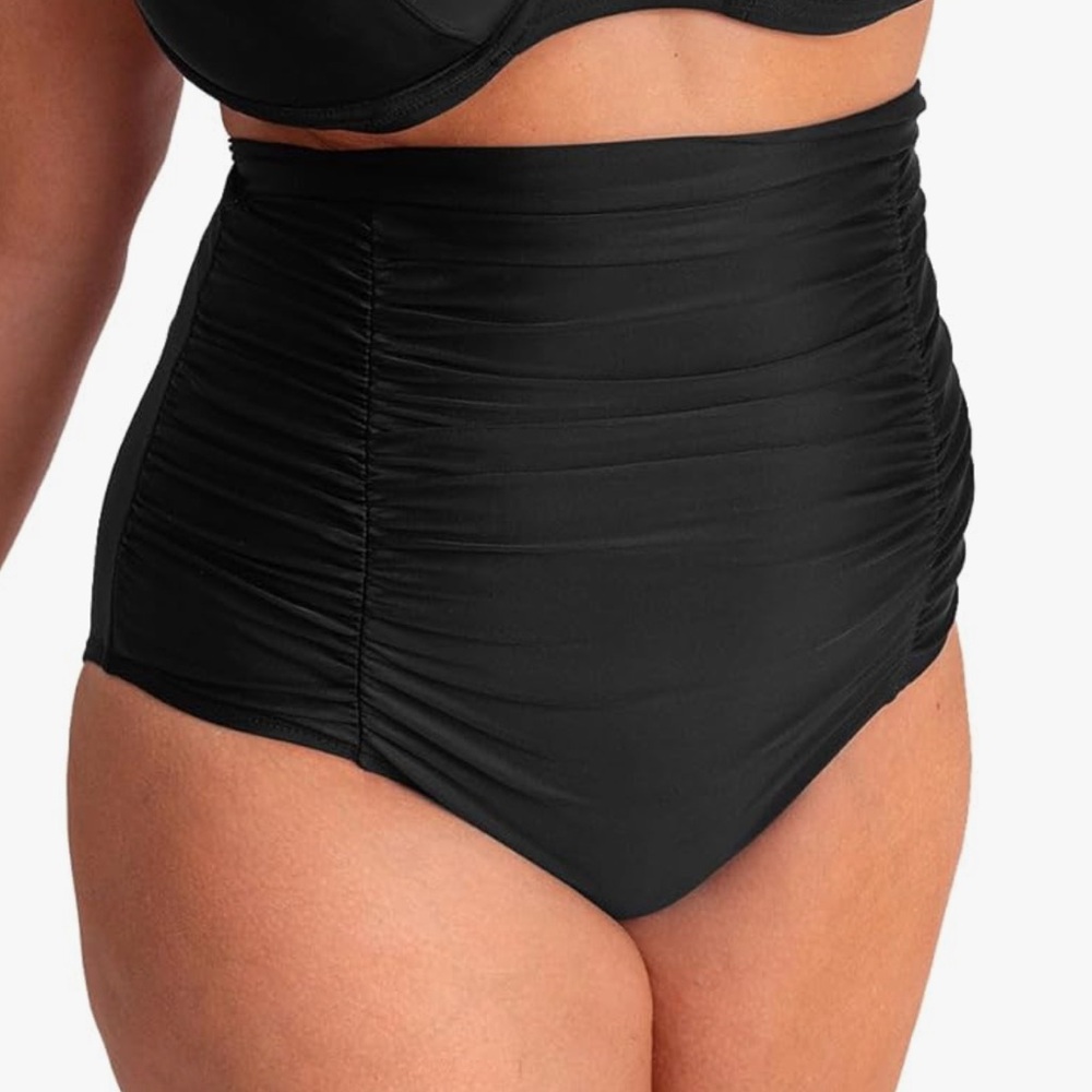 Shapermint Essentials High Waisted Control Bikini Bottom Black
